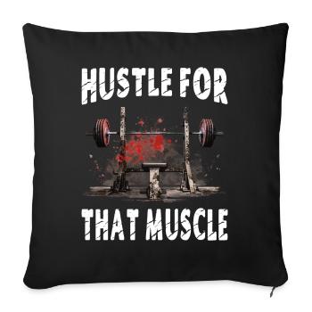 Se démener pour ce muscle - Housse de coussin décorative 45 x 45 cm - noir - Devant