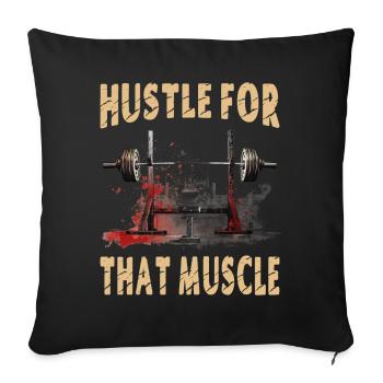 Se démener pour ce muscle - Housse de coussin décorative 45 x 45 cm - noir - Devant