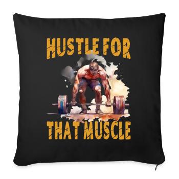 Se démener pour ce muscle - Housse de coussin décorative 45 x 45 cm - noir - Devant