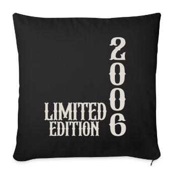 18ème anniversaire 2006 millésime millésime - Housse de coussin décorative 45 x 45 cm - noir - Devant