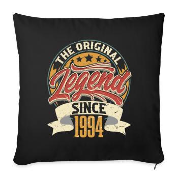30ème anniversaire 1994 millésime millésime - Housse de coussin décorative 45 x 45 cm - noir - Devant