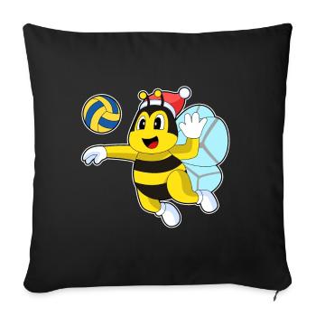 Bee Christmas Volleyball - Sofa pillowcase 17,3'' x 17,3'' (45 x 45 cm) - black - Front