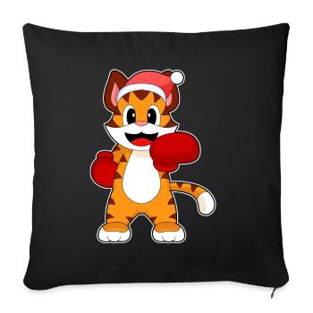 Boîtes de Noël Tigre - Housse de coussin décorative 45 x 45 cm - noir - Devant