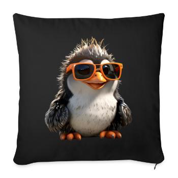 Penguin Sunglasses Gift I Love Penguins - Sofa pillowcase 17,3'' x 17,3'' (45 x 45 cm) - black - Front
