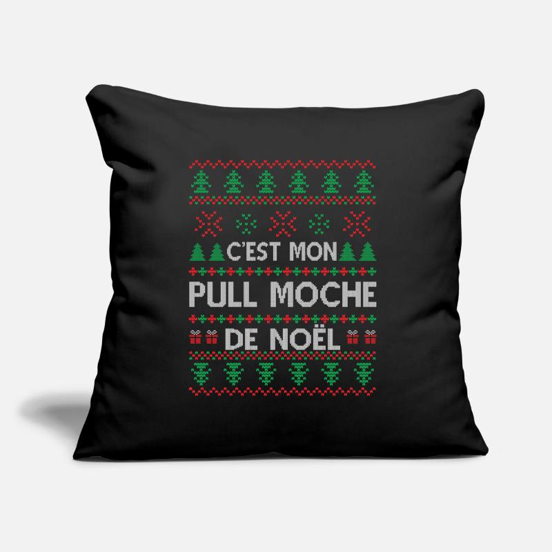C'est Mon Pull Moche De Noël Housse de coussin décorative 45 x 45 cm