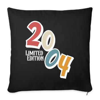 20e anniversaire Millésime 2004 - Housse de coussin décorative 45 x 45 cm - noir - Devant