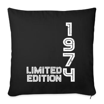 50th birthday 1974 year of birth - Sofa pillowcase 17,3'' x 17,3'' (45 x 45 cm) - black - Front