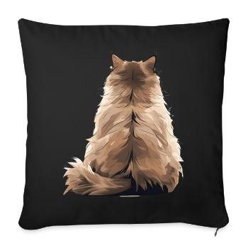 Chat de l’Himalaya - Housse de coussin décorative 45 x 45 cm - noir - Devant