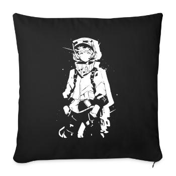 Le cool Cyberpunk Style Anime Boy Otaku de Shibuya - Housse de coussin décorative 45 x 45 cm - noir - Devant