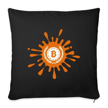 Bitcoin Crypto Cryptocurrency Splash - Sofa pillowcase 17,3'' x 17,3'' (45 x 45 cm) - black - Front