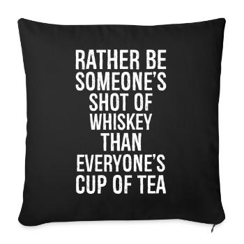 rather be someone's shot of funny shirt - Housse de coussin décorative 45 x 45 cm - noir - Devant