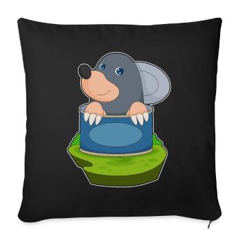 Étain de Taupe - Housse de coussin décorative 45 x 45 cm - noir - Devant