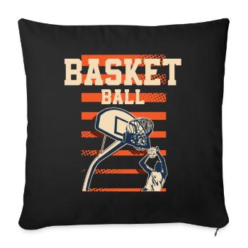 Basketball Basketballer - Sofakissenbezug 45 x 45 cm - Schwarz - Vorne