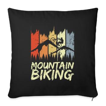 Vintage Mountain Biking - Sofa pillowcase 17,3'' x 17,3'' (45 x 45 cm) - black - Front