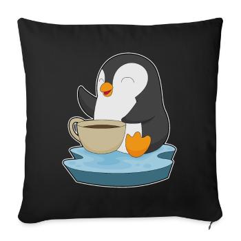 Penguin Coffee Mug - Sofa pillowcase 17,3'' x 17,3'' (45 x 45 cm) - black - Front