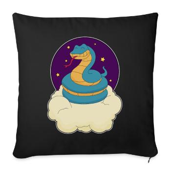 Nuages serpents - Housse de coussin décorative 45 x 45 cm - noir - Devant