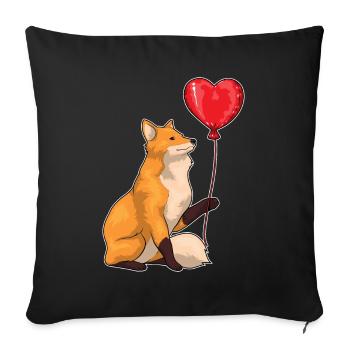 Ballon Renard - Housse de coussin décorative 45 x 45 cm - noir - Devant