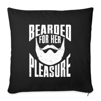 Beard Saying, Bearded Father, Husband Gift, Beard - Sofa pillowcase 17,3'' x 17,3'' (45 x 45 cm) - black - Front