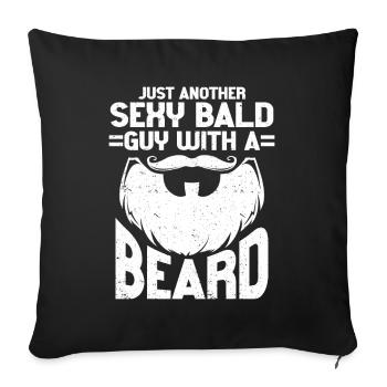 Beard Saying, Bearded Father, Husband Gift, Beard - Sofa pillowcase 17,3'' x 17,3'' (45 x 45 cm) - black - Front