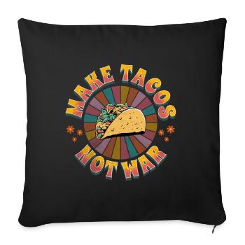 Taco - Sofa pillowcase 17,3'' x 17,3'' (45 x 45 cm) - black - Front