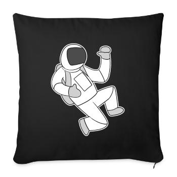 Motif d’astronaute - Housse de coussin décorative 45 x 45 cm - noir - Devant