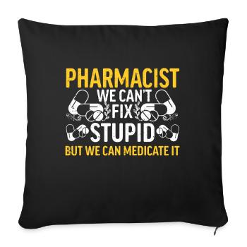 Pharmacist Degree Medicine Pharmacy - Sofa pillowcase 17,3'' x 17,3'' (45 x 45 cm) - black - Front