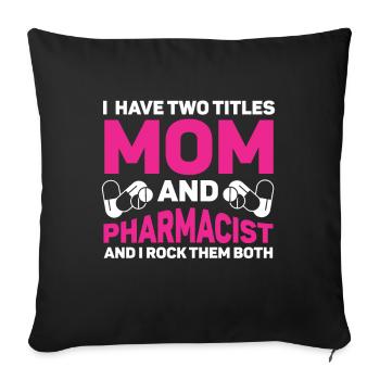 Pharmacist Degree Medicine Pharmacy - Sofa pillowcase 17,3'' x 17,3'' (45 x 45 cm) - black - Front