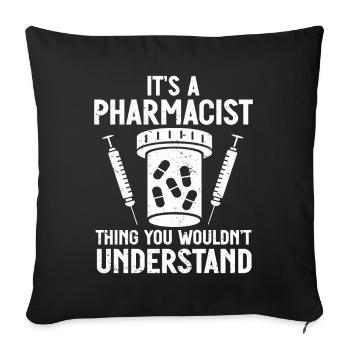 Pharmacist Degree Medicine Pharmacy - Sofa pillowcase 17,3'' x 17,3'' (45 x 45 cm) - black - Front