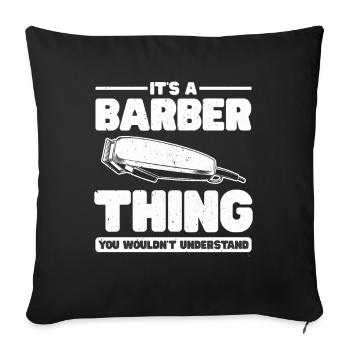Hairdresser Gift For Hairdresser Salon Saying Hairdresser - Sofa pillowcase 17,3'' x 17,3'' (45 x 45 cm) - black - Front
