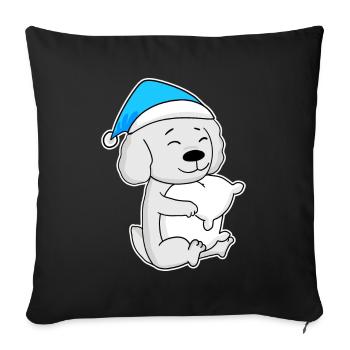 Maltese, Sleeping, Tiredness, Dog - Sofa pillowcase 17,3'' x 17,3'' (45 x 45 cm) - black - Front