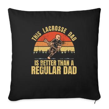 Lacrosse Father - Sofa pillowcase 17,3'' x 17,3'' (45 x 45 cm) - black - Front