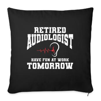 Audiology Audiologists - Sofa pillowcase 17,3'' x 17,3'' (45 x 45 cm) - black - Front