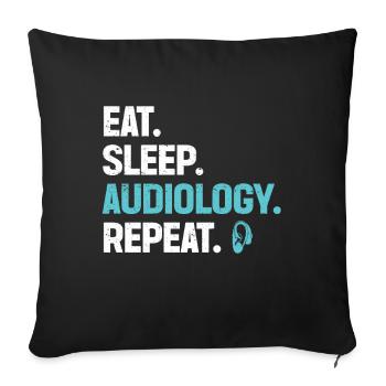Audiology Audiologists - Sofa pillowcase 17,3'' x 17,3'' (45 x 45 cm) - black - Front