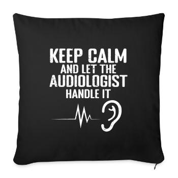 Audiology Audiologists - Sofa pillowcase 17,3'' x 17,3'' (45 x 45 cm) - black - Front