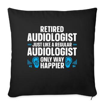 Audiology Audiologists - Sofa pillowcase 17,3'' x 17,3'' (45 x 45 cm) - black - Front