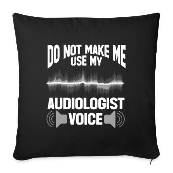 Audiology Audiologists - Sofa pillowcase 17,3'' x 17,3'' (45 x 45 cm) - black - Front