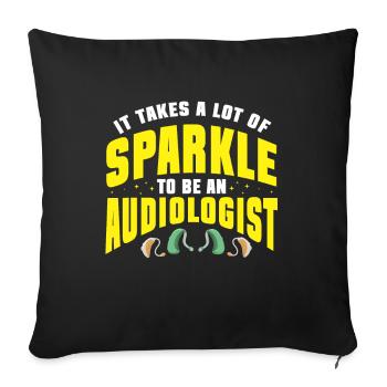 Audiology Audiologists - Sofa pillowcase 17,3'' x 17,3'' (45 x 45 cm) - black - Front