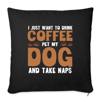 Barista Coffee - Sofa pillowcase 17,3'' x 17,3'' (45 x 45 cm) - black - Front