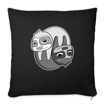 Signe Yin Yang Paresseux - Housse de coussin décorative 45 x 45 cm - noir - Devant