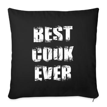 Meilleur chef de tous les temps - Housse de coussin décorative 45 x 45 cm - noir - Devant