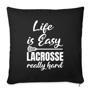 Motivation des joueurs de crosse - Housse de coussin décorative 45 x 45 cm - noir - Devant