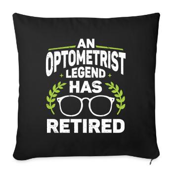 Optometrist Optiker Optometrie - Sofakissenbezug 45 x 45 cm - Schwarz - Vorne