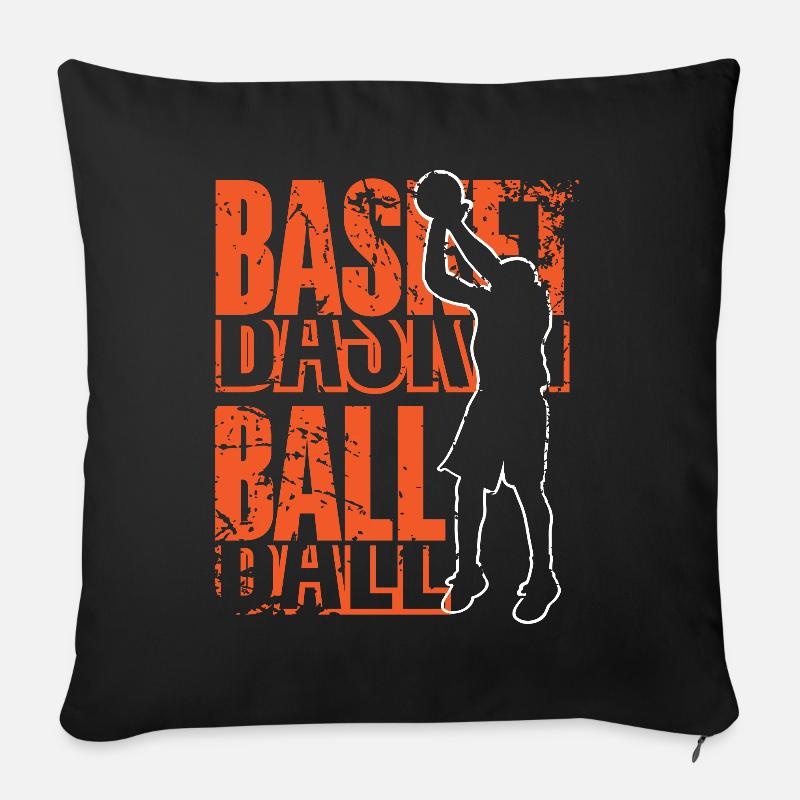Basketball Basketballer - Sofakissenbezug 45 x 45 cm - Schwarz