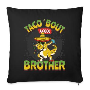 taco - Sofa pillowcase 17,3'' x 17,3'' (45 x 45 cm) - black - Front