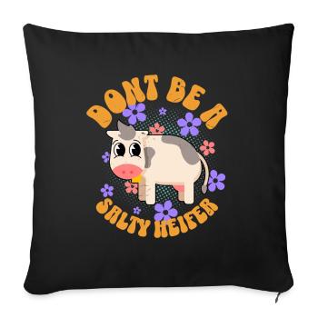 Vache Vaches - Housse de coussin décorative 45 x 45 cm - noir - Devant