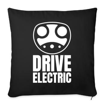 Drive Electric Supercharge - Electric Car Fans - Sofa pillowcase 17,3'' x 17,3'' (45 x 45 cm) - black - Front