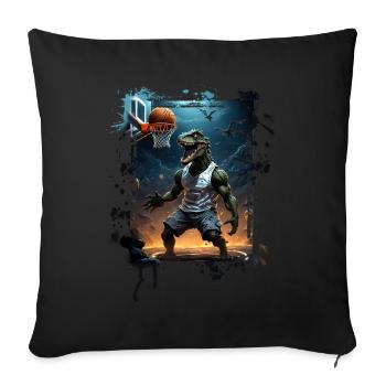 Basketball T Rex Dinosaur Graffiti Splash - Sofa pillowcase 17,3'' x 17,3'' (45 x 45 cm) - black - Front