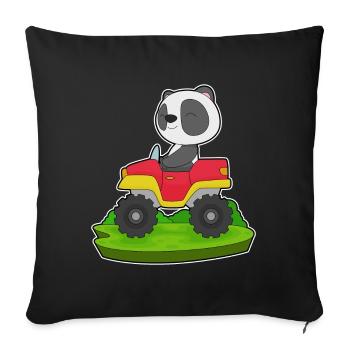 Voiture Panda - Housse de coussin décorative 45 x 45 cm - noir - Devant