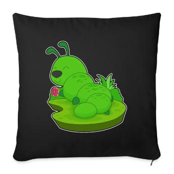 Beignet chenille - Housse de coussin décorative 45 x 45 cm - noir - Devant