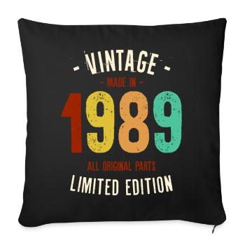 Millésime 1989 Edition Limitée - Housse de coussin décorative 45 x 45 cm - noir - Devant